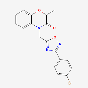4-((3-(4-bromophenyl)-1,2,4-oxadiazol-5-yl)methyl)-2-methyl-2H-benzo[b][1,4]oxazin-3(4H)-one