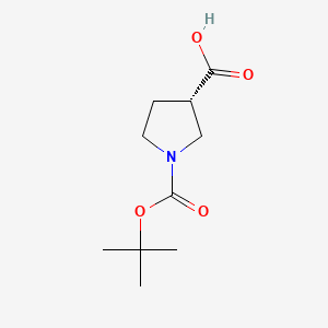 molecular formula C10H17NO4 B2734762 (S)-1-Boc-pyrrolidine-3-carboxylic acid CAS No. 140148-70-5; 59378-75-5
