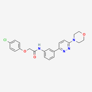 molecular formula C22H21ClN4O3 B2734774 2-(4-chlorophenoxy)-N-(3-(6-morpholinopyridazin-3-yl)phenyl)acetamide CAS No. 899981-22-7