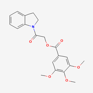 molecular formula C20H21NO6 B2734777 [2-(2,3-Dihydroindol-1-yl)-2-oxoethyl] 3,4,5-trimethoxybenzoate CAS No. 386262-65-3