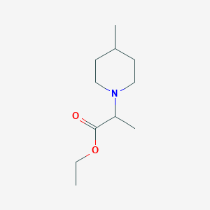 molecular formula C11H21NO2 B2734779 Ethyl 2-(4-methylpiperidin-1-yl)propanoate CAS No. 928709-07-3