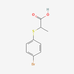 molecular formula C9H9BrO2S B2734802 2-[(4-Bromophenyl)sulfanyl]propanoic acid CAS No. 18739-77-0