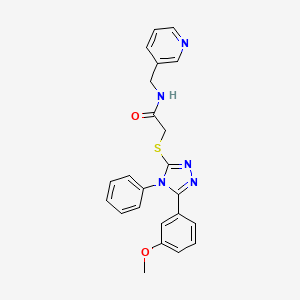 molecular formula C23H21N5O2S B2734810 2-((5-(3-甲氧基苯基)-4-苯基-4H-1,2,4-三唑-3-基)硫代)-N-(吡啶-3-基甲基)乙酰胺 CAS No. 315239-16-8