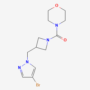 4-{3-[(4-bromo-1H-pyrazol-1-yl)methyl]azetidine-1-carbonyl}morpholine