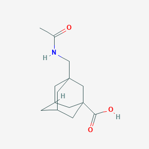 molecular formula C14H21NO3 B2734840 3-[(Acetylamino)methyl]adamantane-1-carboxylic acid CAS No. 696653-76-6