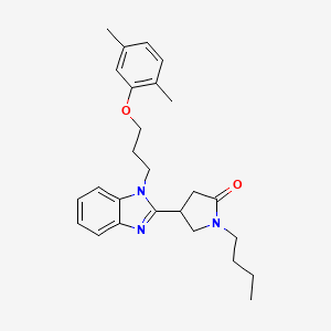 molecular formula C26H33N3O2 B2734848 1-丁基-4-{1-[3-(2,5-二甲基苯氧基)丙基]-1H-苯并咪唑-2-基}吡咯烷-2-酮 CAS No. 912896-26-5