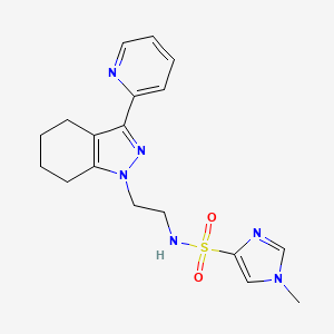 B2734855 1-methyl-N-(2-(3-(pyridin-2-yl)-4,5,6,7-tetrahydro-1H-indazol-1-yl)ethyl)-1H-imidazole-4-sulfonamide CAS No. 1797624-00-0