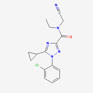 B2734864 1-(2-chlorophenyl)-N-(cyanomethyl)-5-cyclopropyl-N-ethyl-1H-1,2,4-triazole-3-carboxamide CAS No. 1311728-08-1
