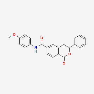 B2734865 N-(4-methoxyphenyl)-1-oxo-3-phenyl-3,4-dihydro-1H-isochromene-6-carboxamide CAS No. 853890-22-9