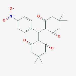 molecular formula C23H27NO6 B273489 3-Hydroxy-2-((2-hydroxy-4,4-dimethyl-6-oxo-1-cyclohexen-1-yl){4-nitrophenyl}methyl)-5,5-dimethyl-2-cyclohexen-1-one 