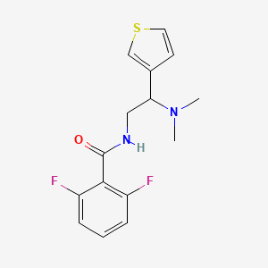 molecular formula C15H16F2N2OS B2734891 N-(2-(二甲基氨基)-2-(噻吩-3-基)乙基)-2,6-二氟苯甲酰胺 CAS No. 946373-38-2