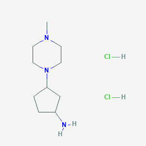 3-(4-Methylpiperazin-1-yl)cyclopentan-1-amine;dihydrochloride