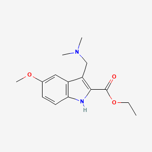 molecular formula C15H20N2O3 B2734905 乙酸-3-[(二甲基氨基)甲基]-5-甲氧基-1H-吲哚-2-羧酸乙酯 CAS No. 837381-73-4