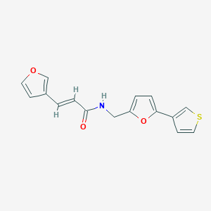 molecular formula C16H13NO3S B2734906 (E)-3-(furan-3-yl)-N-((5-(thiophen-3-yl)furan-2-yl)methyl)acrylamide CAS No. 2035036-25-8