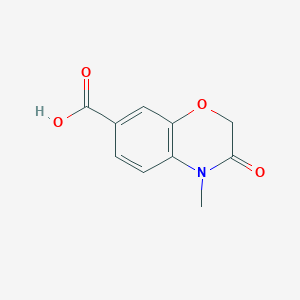 molecular formula C10H9NO4 B2734907 4-methyl-3-oxo-3,4-dihydro-2H-1,4-benzoxazine-7-carboxylic acid CAS No. 674304-28-0