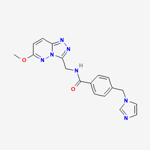 molecular formula C18H17N7O2 B2734908 4-((1H-imidazol-1-yl)methyl)-N-((6-methoxy-[1,2,4]triazolo[4,3-b]pyridazin-3-yl)methyl)benzamide CAS No. 2034601-20-0