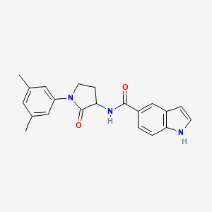 molecular formula C21H21N3O2 B2734918 N-[1-(3,5-dimethylphenyl)-2-oxotetrahydro-1H-pyrrol-3-yl]-1H-indole-5-carboxamide CAS No. 1775290-57-7