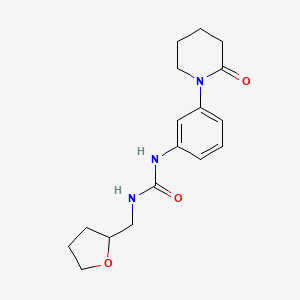 1-(3-(2-Oxopiperidin-1-yl)phenyl)-3-((tetrahydrofuran-2-yl)methyl)urea