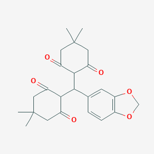 molecular formula C24H28O6 B273492 2-[1,3-Benzodioxol-5-yl(2-hydroxy-4,4-dimethyl-6-oxo-1-cyclohexen-1-yl)methyl]-3-hydroxy-5,5-dimethyl-2-cyclohexen-1-one 