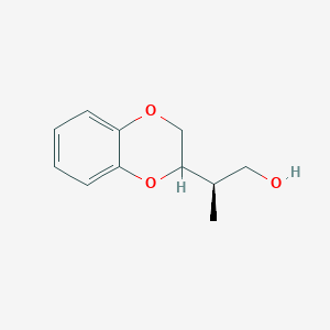 molecular formula C11H14O3 B2734921 (2R)-2-(2,3-Dihydro-1,4-benzodioxin-3-yl)propan-1-ol CAS No. 2248214-54-0