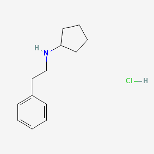 molecular formula C13H20ClN B2734922 N-(2-苯乙基)环戊胺盐酸盐 CAS No. 1049749-89-4