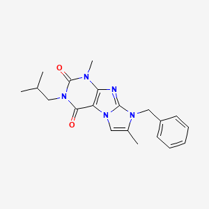 molecular formula C20H23N5O2 B2734926 6-Benzyl-4,7-dimethyl-2-(2-methylpropyl)purino[7,8-a]imidazole-1,3-dione CAS No. 900268-26-0