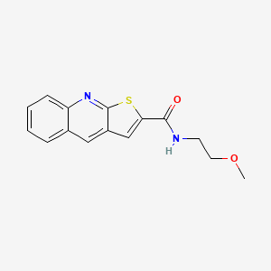molecular formula C15H14N2O2S B2734930 N-(2-甲氧基乙基)噻吩[2,3-b]喹啉-2-羧酰胺 CAS No. 478079-49-1