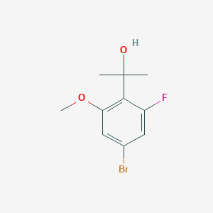 molecular formula C10H12BrFO2 B2734935 2-(4-溴-2-氟-6-甲氧基苯基)丙醇 CAS No. 2229350-14-3