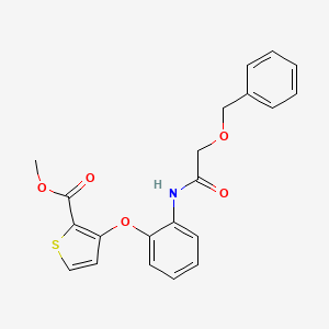 molecular formula C21H19NO5S B2734951 甲基3-(2-{[2-(苄氧基)乙酰]氨基}苯氧基)-2-噻吩羧酸酯 CAS No. 900018-85-1