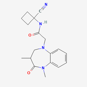 N-(1-Cyanocyclobutyl)-2-(1,3-dimethyl-2-oxo-3,4-dihydro-1,5-benzodiazepin-5-yl)acetamide