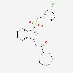 1-(2-azepan-1-yl-2-oxoethyl)-3-[(3-chlorobenzyl)sulfonyl]-1H-indole