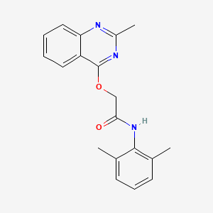 molecular formula C19H19N3O2 B2734967 N-(2,6-二甲基苯基)-2-((2-甲基喹唑啉-4-基)氧基)乙酰胺 CAS No. 1116082-28-0