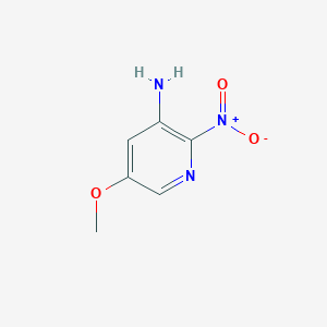 molecular formula C6H7N3O3 B2734975 5-甲氧基-2-硝基吡啶-3-胺 CAS No. 1476730-34-3