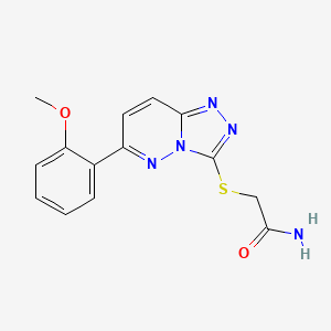 molecular formula C14H13N5O2S B2734979 2-((6-(2-Methoxyphenyl)-[1,2,4]triazolo[4,3-b]pyridazin-3-yl)thio)acetamide CAS No. 894044-47-4