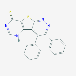 molecular formula C20H12N4S2 B273498 3,4-diphenylpyrimido[4',5':4,5]thieno[2,3-c]pyridazine-8(7H)-thione 