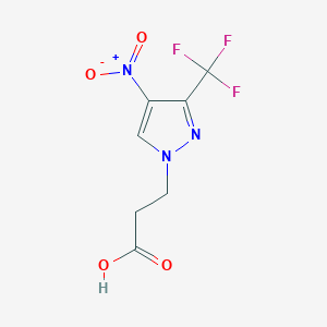 3-[4-nitro-3-(trifluoromethyl)-1H-pyrazol-1-yl]propanoic acid