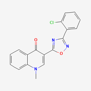 molecular formula C18H12ClN3O2 B2734989 3-[3-(2-chlorophenyl)-1,2,4-oxadiazol-5-yl]-1-methylquinolin-4(1H)-one CAS No. 1207005-06-8