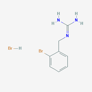 molecular formula C8H11Br2N3 B2734993 N-[(2-bromophenyl)methyl]guanidine hydrobromide CAS No. 2174007-88-4