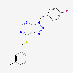 3-(4-fluorobenzyl)-7-((3-methylbenzyl)thio)-3H-[1,2,3]triazolo[4,5-d]pyrimidine
