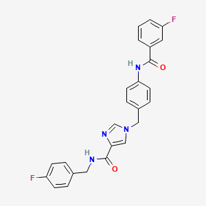 1-(4-(3-fluorobenzamido)benzyl)-N-(4-fluorobenzyl)-1H-imidazole-4-carboxamide