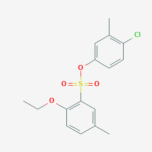 molecular formula C16H17ClO4S B2735002 4-Chloro-3-methylphenyl 2-ethoxy-5-methylbenzene-1-sulfonate CAS No. 2305530-77-0