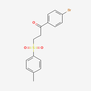 molecular formula C16H15BrO3S B2735003 1-(4-Bromophenyl)-3-[(4-methylphenyl)sulfonyl]-1-propanone CAS No. 50366-53-5