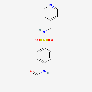 molecular formula C14H15N3O3S B2735007 N-(4-{[(4-pyridinylmethyl)amino]sulfonyl}phenyl)acetamide CAS No. 297178-86-0