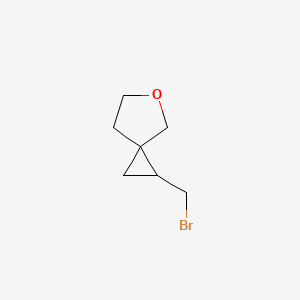 molecular formula C7H11BrO B2735008 1-(Bromomethyl)-5-oxaspiro[2.4]heptane CAS No. 1540129-13-2