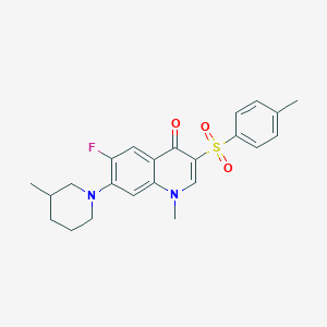 molecular formula C23H25FN2O3S B2735009 6-fluoro-1-methyl-7-(3-methylpiperidin-1-yl)-3-tosylquinolin-4(1H)-one CAS No. 892761-77-2