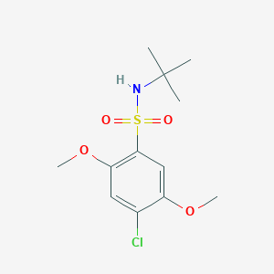 molecular formula C12H18ClNO4S B273501 N-tert-butyl-4-chloro-2,5-dimethoxybenzenesulfonamide 