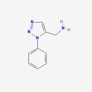 molecular formula C9H10N4 B2735012 (1-苯基-1H-1,2,3-三唑-5-基)甲胺 CAS No. 1267880-41-0