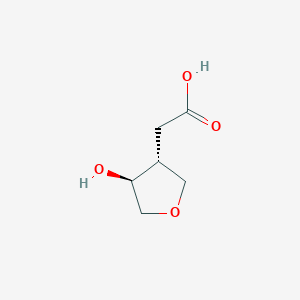 molecular formula C6H10O4 B2735020 Rel-2-((3R,4S)-4-hydroxytetrahydrofuran-3-yl)acetic acid CAS No. 1903428-52-3