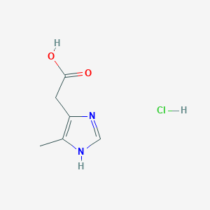 molecular formula C6H9ClN2O2 B2735023 2-(5-methyl-1H-imidazol-4-yl)acetic acid hydrochloride CAS No. 60093-52-9
