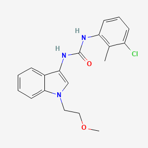 molecular formula C19H20ClN3O2 B2735027 1-(3-氯-2-甲基苯基)-3-(1-(2-甲氧乙基)-1H-吲哚-3-基)脲 CAS No. 941988-73-4
